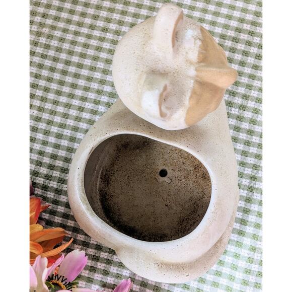 MCM David Stewart Cat Planter Lion's Valley Pottery Stoneware Vintage 1960s - Picture 9 of 10